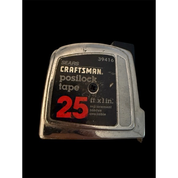 Other - Vintage Sears Craftsman‎ Tape Measure 25 Ft 39416 Belt Clip U.S.A. Collectible!